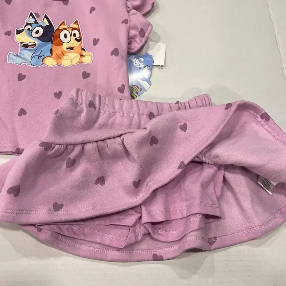 Bluey Girls Purple Fleece Skort Outfit